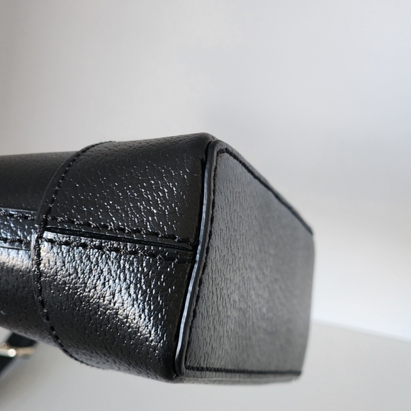 Kate Spade Wellesley Mini Rachelle Crossbody Bag Black and Gold Top Handle - Picture 10 of 12